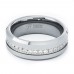 Men's Tungsten Wedding Bands with Cubic Zirconia Eternity Ring 8 mm